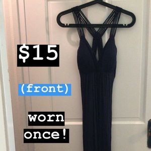 Navy blue, maxi dress